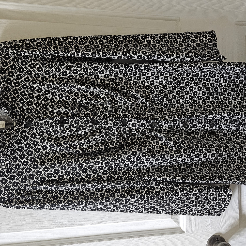 Chico's Black and White Patterned Blouse